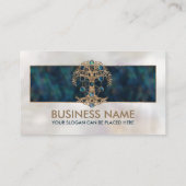 Kabbalah The Tree of Life Abalone and Gold Visitekaartje (Achterkant)