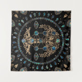 Kabbalah The Tree of Life Abalone and Gold Wandkleed (Voorkant (horizontaal))