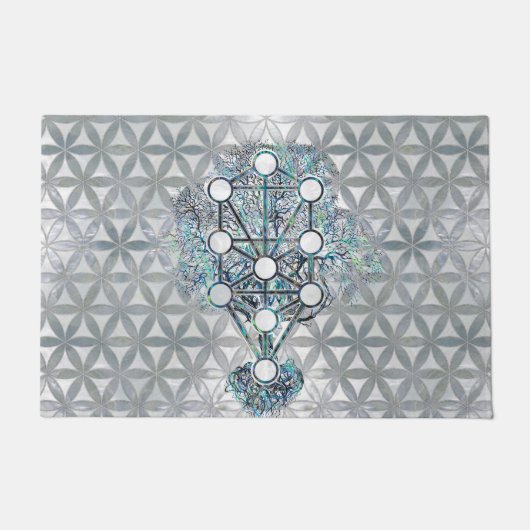 Kabbalah The Tree of Life Abalone shell and paarl Deurmat (Voorkant)
