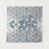 Kabbalah The Tree of Life Abalone shell and paarl Wandkleed (Voorkant (horizontaal))