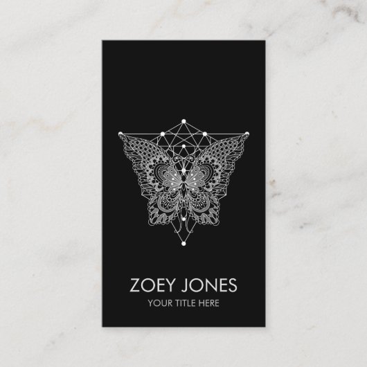 Kabbalah The Tree of Life Butterfly Ornament Visitekaartje (Voorkant)