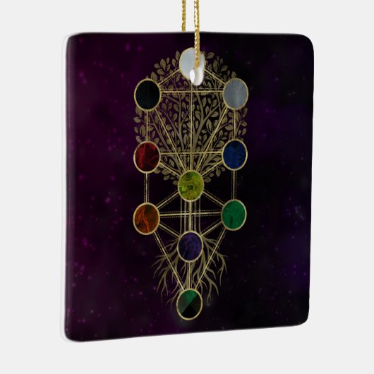 Kabbalah The Tree of Life - Etz Hayim Keramisch Ornament (Rechts)