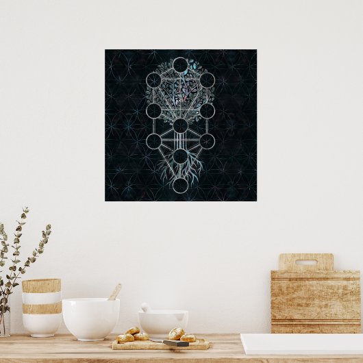 Kabbalah The Tree of Life - Etz Hayim Poster (Keuken)