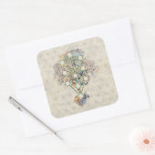Kabbalah The Tree of Life - Etz Hayim Vierkante Sticker (Envelop)