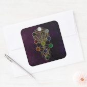 Kabbalah The Tree of Life - Etz Hayim Vierkante Sticker (Envelop)