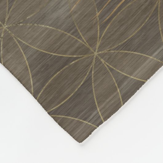 Kabbalah The Tree of Life  Gold on Wood Fleece Deken (Hoek)