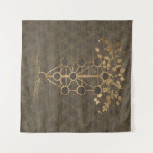 Kabbalah The Tree of Life  Gold on Wood Wandkleed (Voorkant (horizontaal))