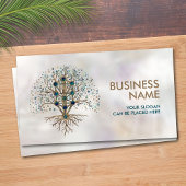 Kabbalah The Tree of Life Marble and Gold Visitekaartje