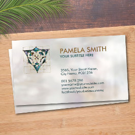 Kabbalah The Tree of Life Marble and Gold Visitekaartje