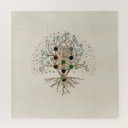 Kabbalah The Tree of Life on canvas Legpuzzel (Verticaal)
