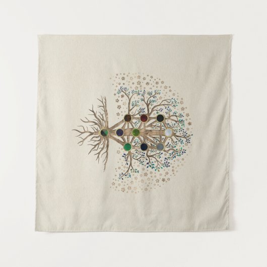 Kabbalah The Tree of Life on canvas Wandkleed (Voorkant (horizontaal))