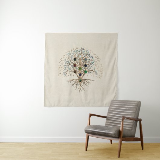 Kabbalah The Tree of Life on canvas Wandkleed (In situ)