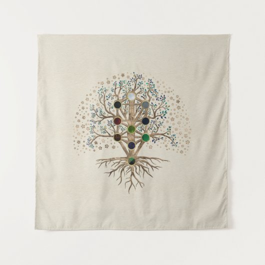 Kabbalah The Tree of Life on canvas Wandkleed (Voorkant)