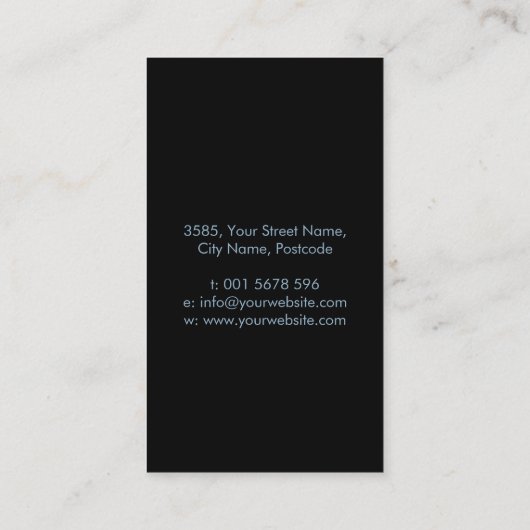 Kabbalah The Tree of Life Ornament Visitekaartje (Achterkant)