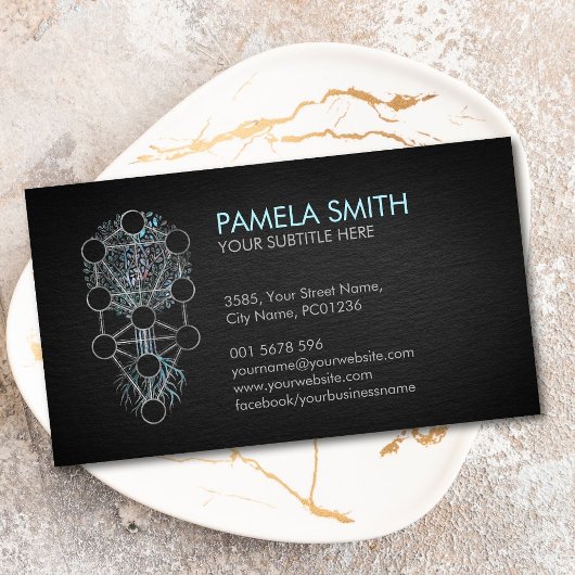 Kabbalah The Tree of Life Ornament Visitekaartje