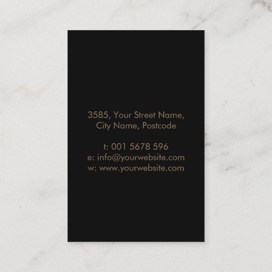 Kabbalah The Tree of Life Ornament Visitekaartje (Achterkant)