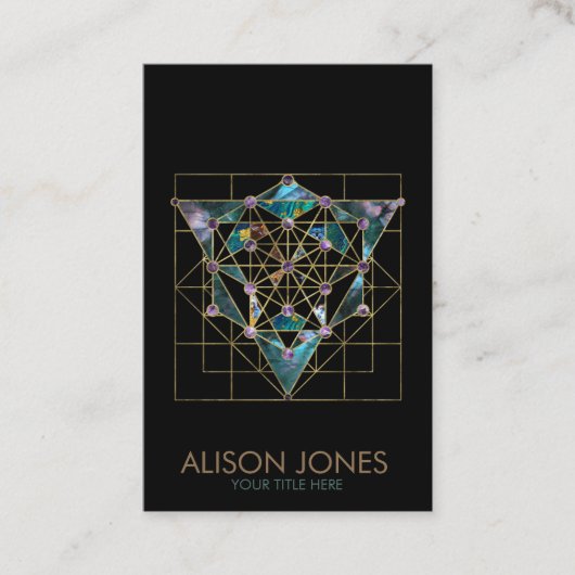 Kabbalah The Tree of Life Ornament Visitekaartje (Voorkant)