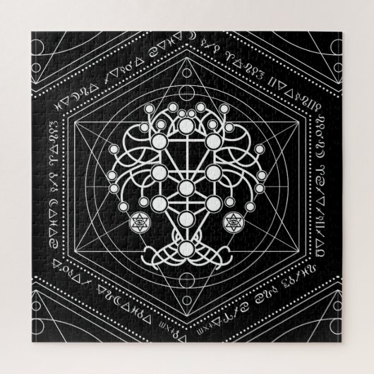Kabbalah The Tree of Life Sacred Geometry Ornament Legpuzzel (Verticaal)