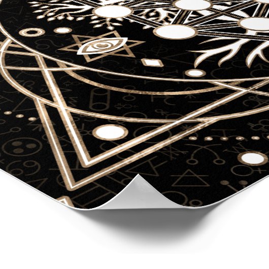 Kabbalah The Tree of Life Sacred Geometry Ornament Poster (Hoek)