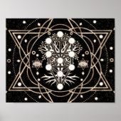 Kabbalah The Tree of Life Sacred Geometry Ornament Poster (Voorkant)