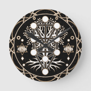 Kabbalah The Tree of Life Sacred Geometry Ornament Ronde Klok