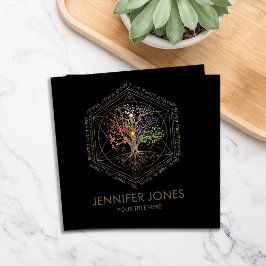 Kabbalah The Tree of Life Sacred Geometry Ornament Vierkante Visitekaartje