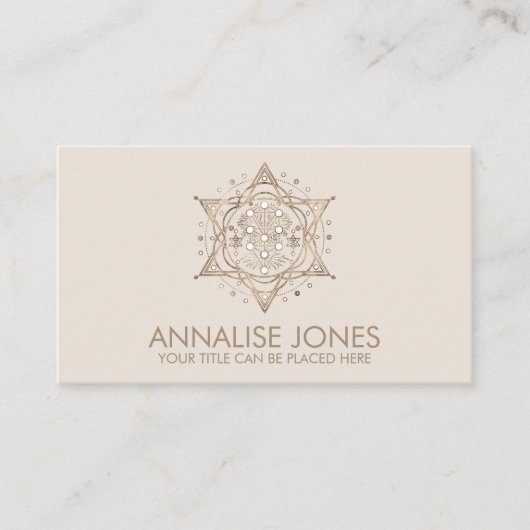 Kabbalah The Tree of Life Sacred Geometry Ornament Visitekaartje (Voorkant)