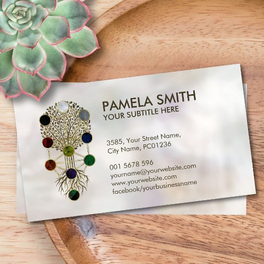 Kabbalah The Tree Ornament on Pearl Visitekaartje