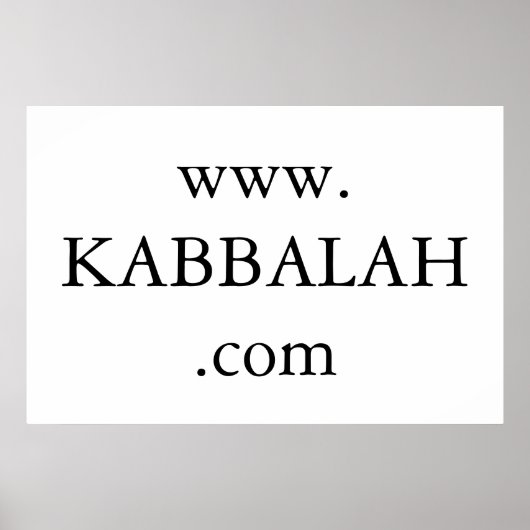 kabbalah - website poster (Voorkant)