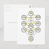 Kabbalistic Tree of life hebrew sephiroth  Briefkaart (Voorkant / Achterkant)
