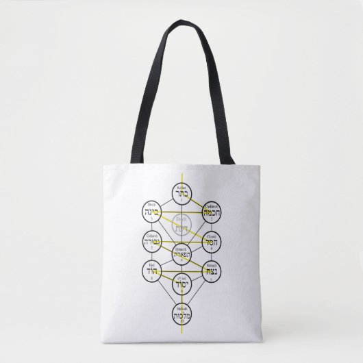 Kabbalistic Tree of life hebrew sephiroth  Tote Bag (Voorkant)