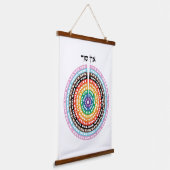 Kabbalistische creatie - Hebreeuws Queer Sefirot Hangend Wandkleed (Gebogen)