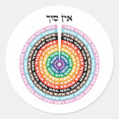 Kabbalistische creatie - Hebreeuws Queer Sefirot Ronde Sticker (Voorkant)