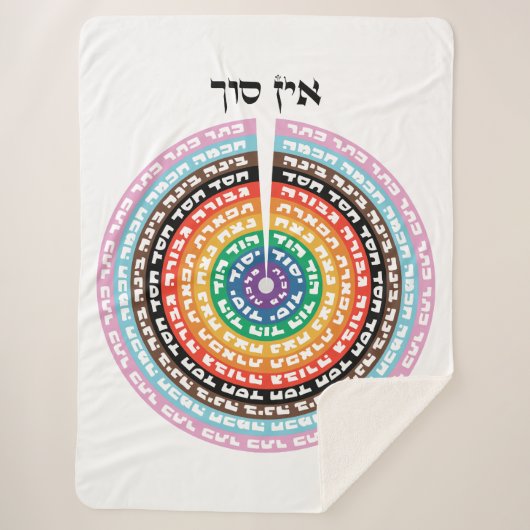 Kabbalistische creatie - Hebreeuws Queer Sefirot Sherpa Deken (Voorkant)