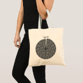 Kabbalistische Creatie Hebreeuwse monochromatische Tote Bag (Voorkant (product))