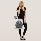 Kabbalistische Creatie Hebreeuwse monochromatische Tote Bag (Op model)