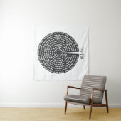 Kabbalistische Creatie Hebreeuwse monochromatische Wandkleed (In Situ (horizontaal))