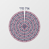 Kabbalistische creatie - Tzimtzum & Hebreeuwse Sef Raamsticker (Vel)