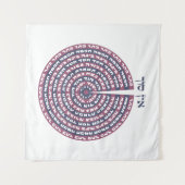 Kabbalistische creatie - Tzimtzum & Hebreeuwse Sef Wandkleed (Voorkant (horizontaal))