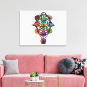 Kabbalistische levensboom canvas afdruk (Insitu (Woonkamer))