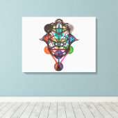 Kabbalistische levensboom canvas afdruk (Insitu (Houten vloer))