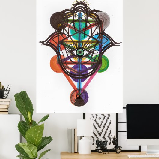 Kabbalistische levensboom poster (Thuiskantoor)