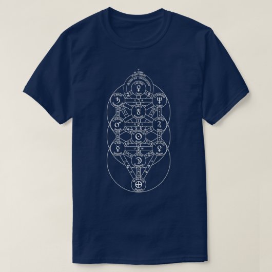 Kabbalistische levensboom t-shirt (Design voorkant)