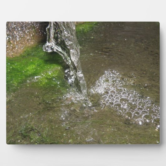 Kabbeldende Waterval Borrelend Water Plaquette Fotoplaat (Voorkant)