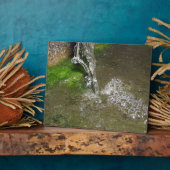 Kabbeldende Waterval Borrelend Water Plaquette Fotoplaat (Zijkant)