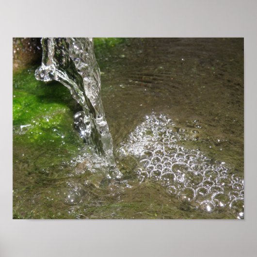 Kabbeldende Waterval Borrelend Water Print (Voorkant)