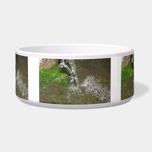 Kabbelen Waterval Borrelend Water Honden Kom (Voorkant)