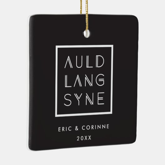 Kabel Auld Lang Syne Holiday Ornament - Wit (Rechts)