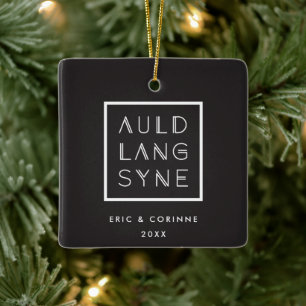 Kabel Auld Lang Syne Holiday Ornament - Wit