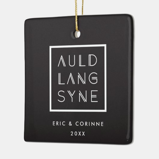 Kabel Auld Lang Syne Holiday Ornament - Wit (Links)